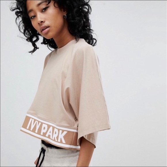IVY PARK Tops - Beige/Nude IVYPARK Oversized Crop Top S